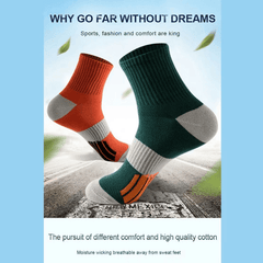 5 Pairs Cotton Socks for Outdoor Fitness, Sweat Absorption, Odor Prevention