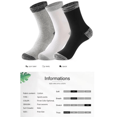 Men's Sports Socks for Running Cycling Basketball
