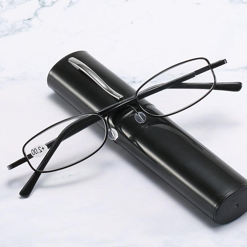 2pcs Random Pen Pattern Glasses Case Protective Eyewear Container
