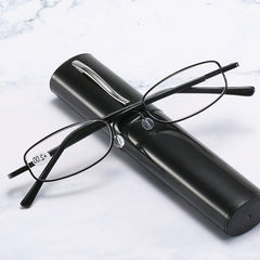 2pcs Random Pen Pattern Glasses Case Protective Eyewear Container