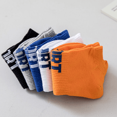 5 Pairs Men's Summer Thin Sweat Absorbing Low cut Socks For Running Cycling
