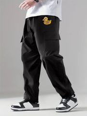 Pattern Print Flap Pockets Men's Straight Leg Cargo Pants