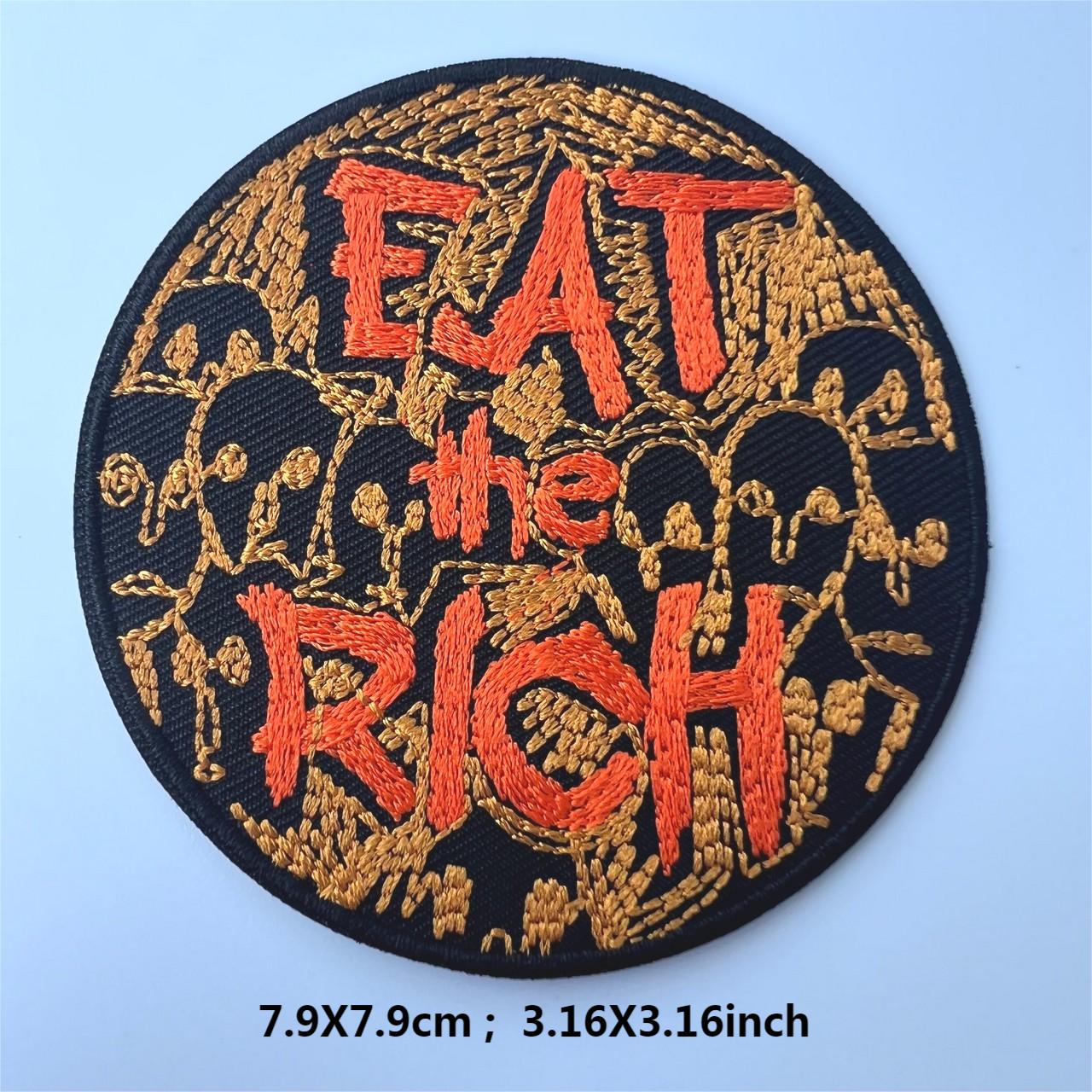 3pcs Horror Heart Embroidery Cloth Paste Clothing Patch Stickers