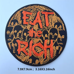 3pcs Horror Heart Embroidery Cloth Paste Clothing Patch Stickers