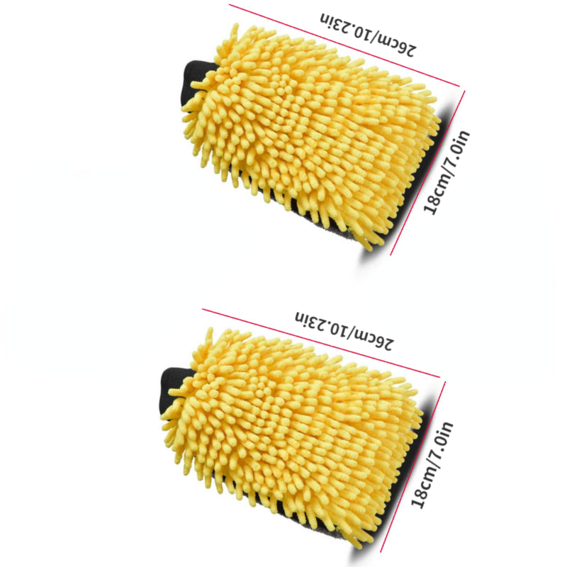 2PCS Car Wash Glove Anti-scratch Detailing Brush