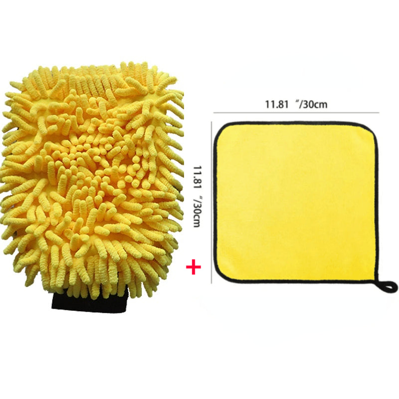 2PCS Car Wash Glove Anti-scratch Detailing Brush