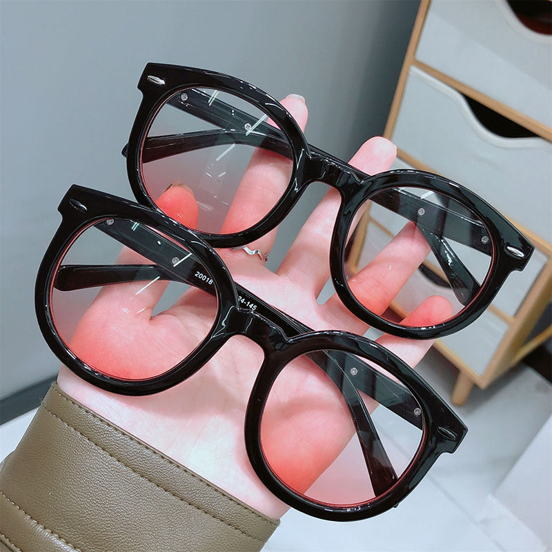 Pink Oval Sunglasses UV400 Sun Shades for Summer with Case