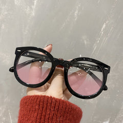 Pink Oval Sunglasses UV400 Sun Shades for Summer with Case