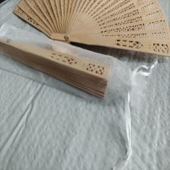 Wooden Folding Fan Sandalwood Handheld Fan Chinese Style Decoration Fan