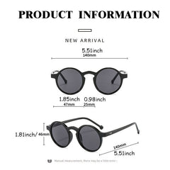 Retro Round Sunglasses UV400 Sun Shades Glasses with Case