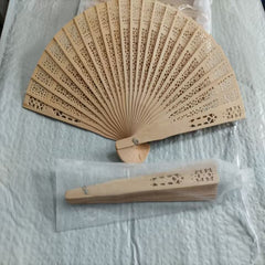 Wooden Folding Fan Sandalwood Handheld Fan Chinese Style Decoration Fan