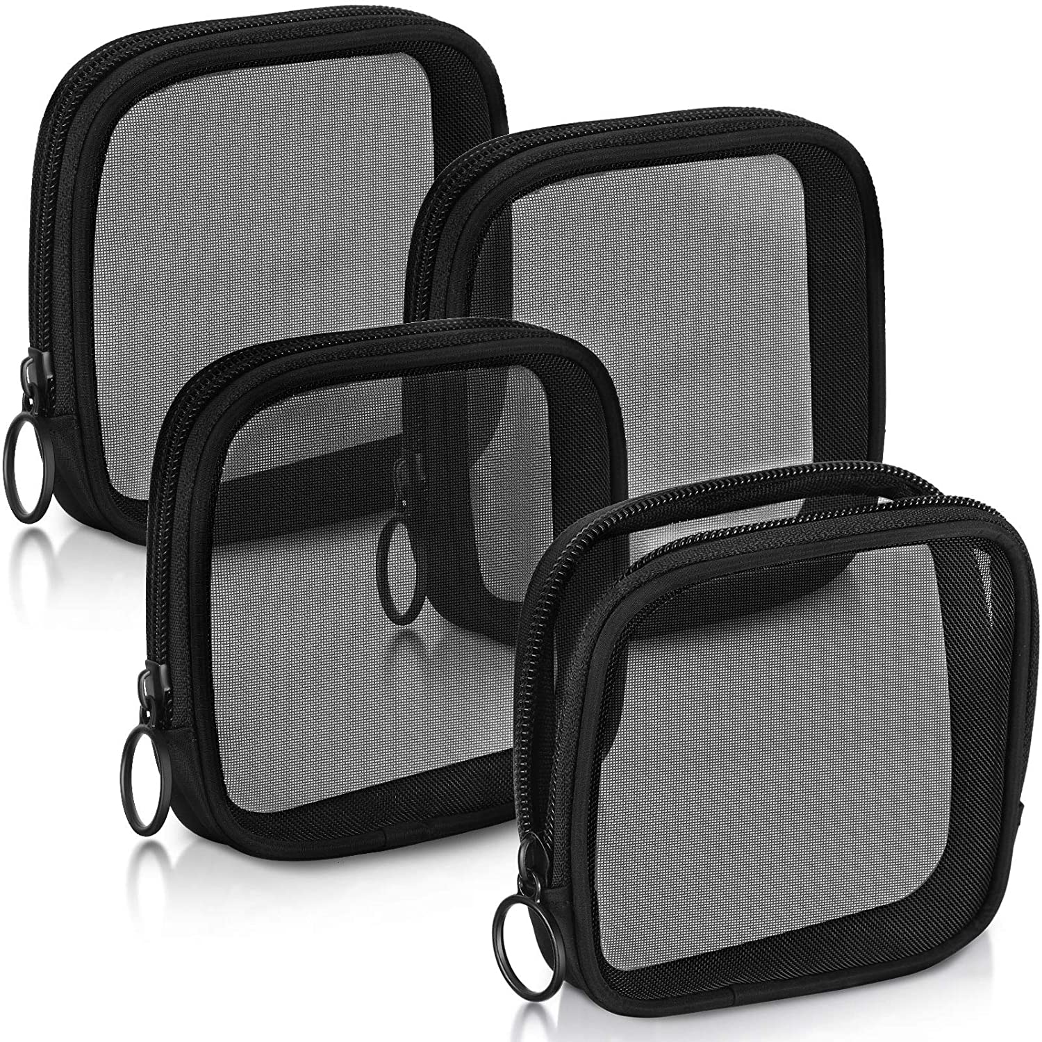 2 Piece Travel Mesh Makeup Bags Durable Nylon Cosmetic Pouch