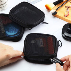 2 Piece Travel Mesh Makeup Bags Durable Nylon Cosmetic Pouch