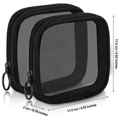 2 Piece Travel Mesh Makeup Bags Durable Nylon Cosmetic Pouch