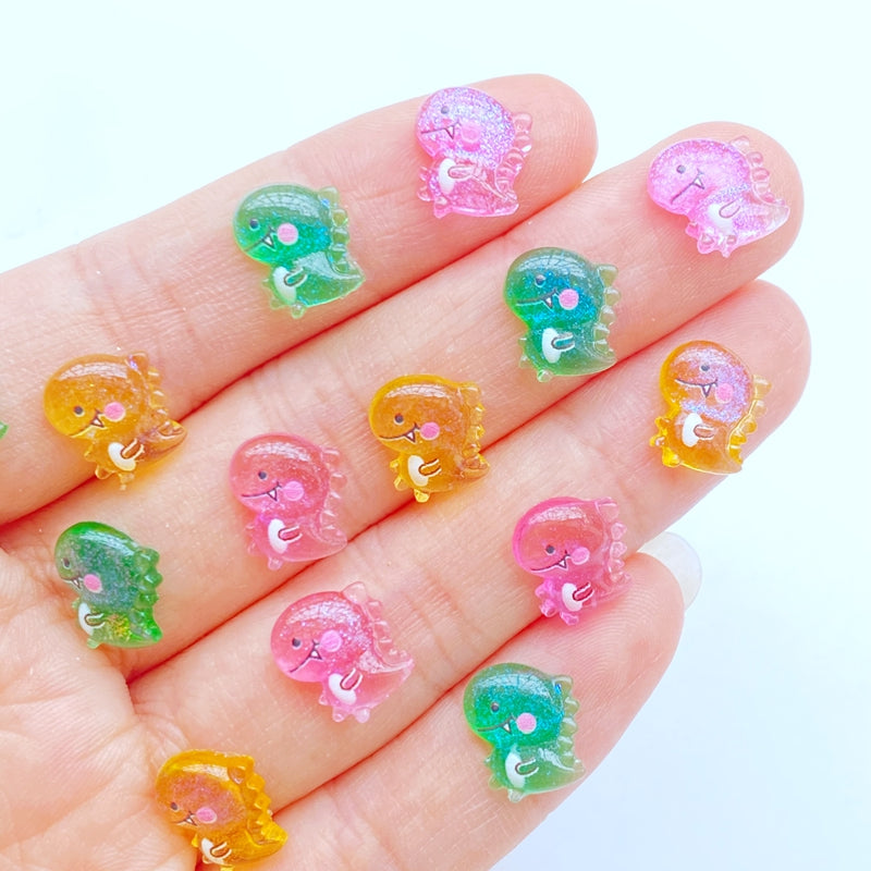 Mini Dinosaur Resin Ornaments for Crafts & Accessories
