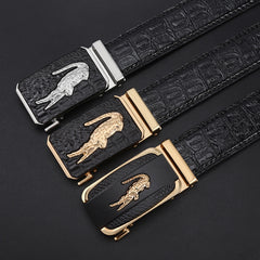 Crocodile Belt Men's Cowhide Leisure Business Trouser Belt