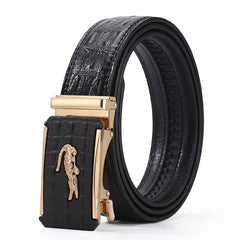 Crocodile Belt Men's Cowhide Leisure Business Trouser Belt