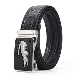 Crocodile Belt Men's Cowhide Leisure Business Trouser Belt