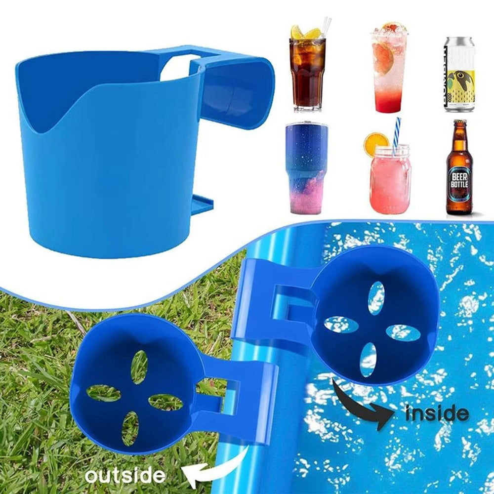 4pcs Pool Drinks Holder Cup Rack Storage Shelf for Swimming Pool, Beach, Party