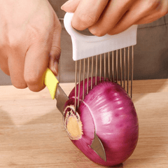 Stainless Steel Onion Slicer Holder - Creative Onion Slicer Cutter