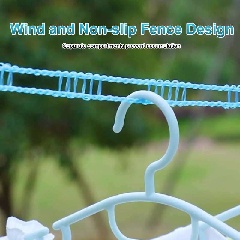 Windfall Portable Windproof Clothesline for Drying - Non Slip Laundry Line Rope