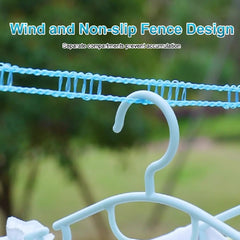 Windfall Portable Windproof Clothesline for Drying - Non Slip Laundry Line Rope