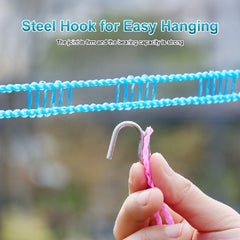Windfall Portable Windproof Clothesline for Drying - Non Slip Laundry Line Rope