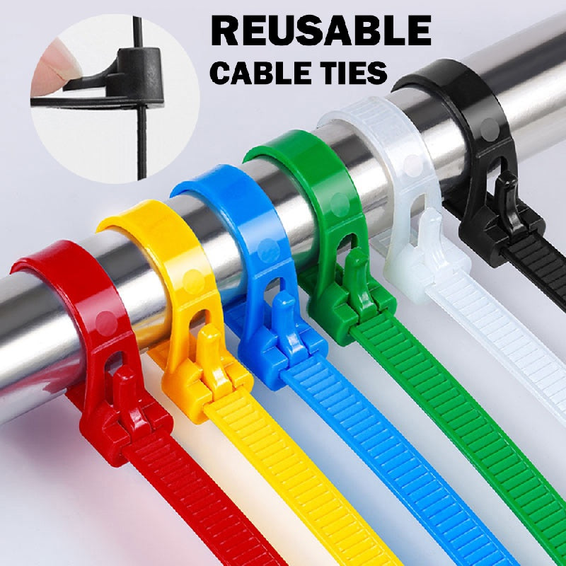 Reusable Zip Ties Bundling Ties For Indoor And Outdoor