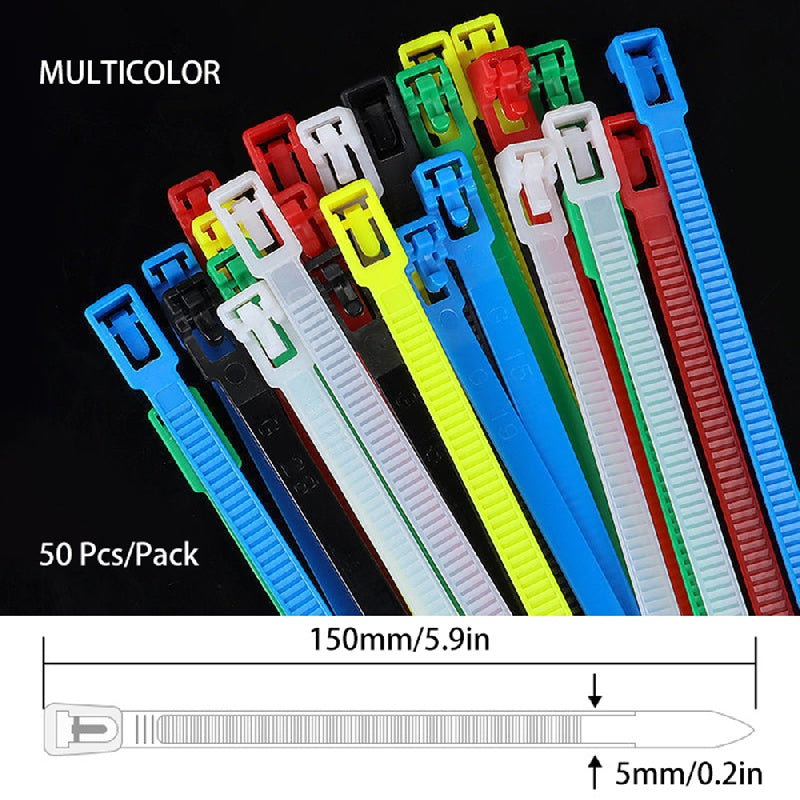 Reusable Zip Ties Bundling Ties For Indoor And Outdoor