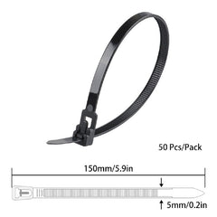 Reusable Zip Ties Bundling Ties For Indoor And Outdoor