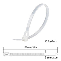 Reusable Zip Ties Bundling Ties For Indoor And Outdoor