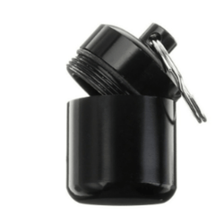 Compact Keychain Pill Box with Earplug Storage for Travel and Outdoors