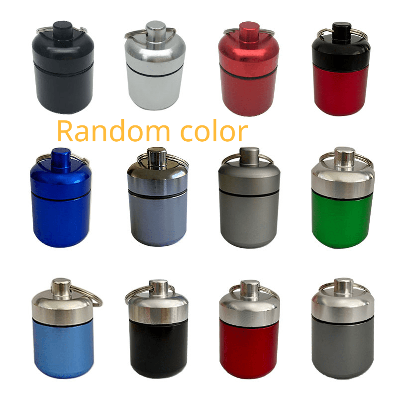 Compact Keychain Pill Box with Earplug Storage for Travel and Outdoors