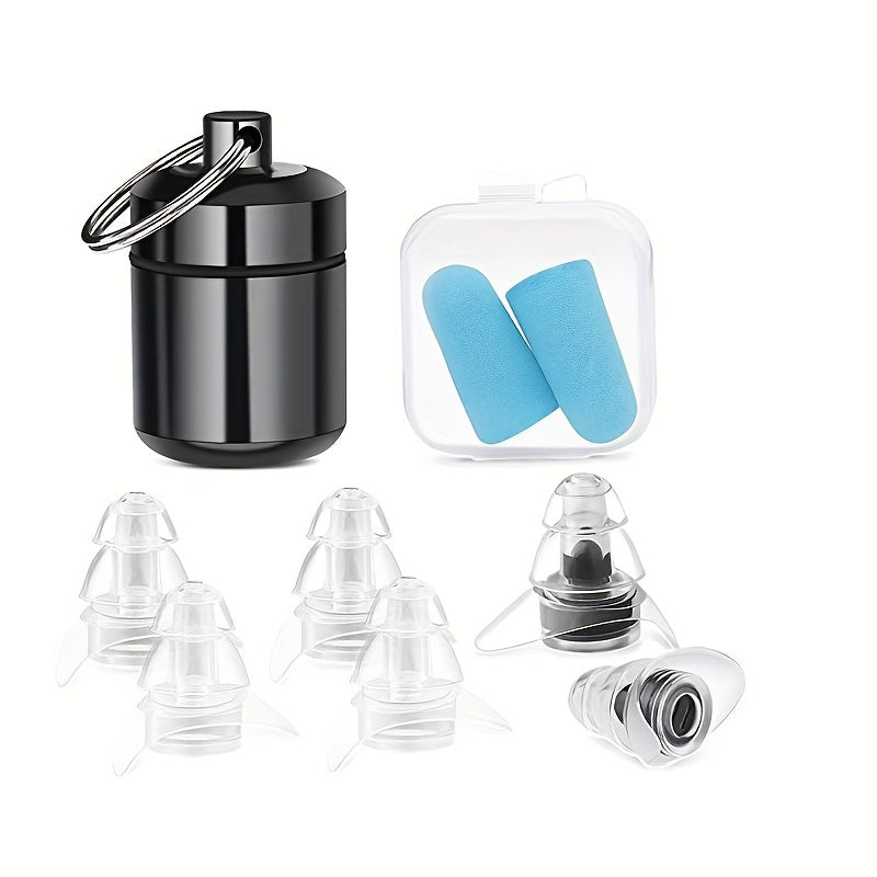 Compact Keychain Pill Box with Earplug Storage for Travel and Outdoors