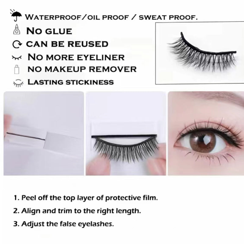 40 Pcs Reusable Self Adhesive Eyelash Glue Strip
