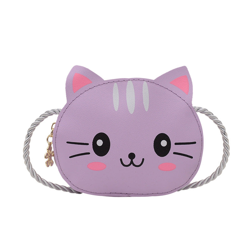 Cartoon Cat Crossbody Bag Mini Shoulder Bag For Girls