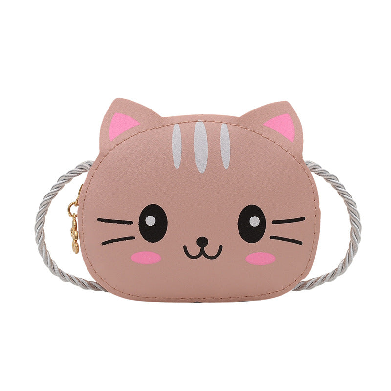 Cartoon Cat Crossbody Bag Mini Shoulder Bag For Girls