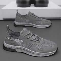 Men's Breathable Lace Up Mesh Sneakers For Summer Outdoor Walking