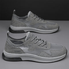 Men's Breathable Lace Up Mesh Sneakers For Summer Outdoor Walking