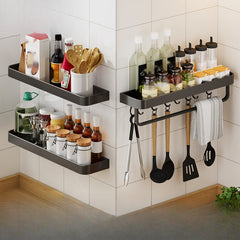 Storage Rack with Hooks - Spice/Shower Organizer