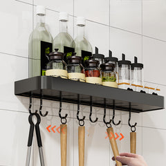 Storage Rack with Hooks - Spice/Shower Organizer