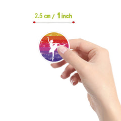 500pcs Dance Label Stickers 2.54 Cm 10 Patterns Reusable Tape Set Unisex