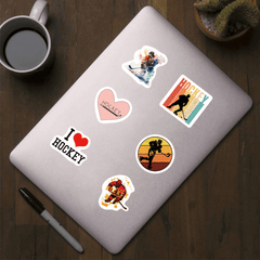 500pcs Hockey Stickers 2 54 Cm 10 Patterns Pack Cartoon Decals Vinyl Sticker