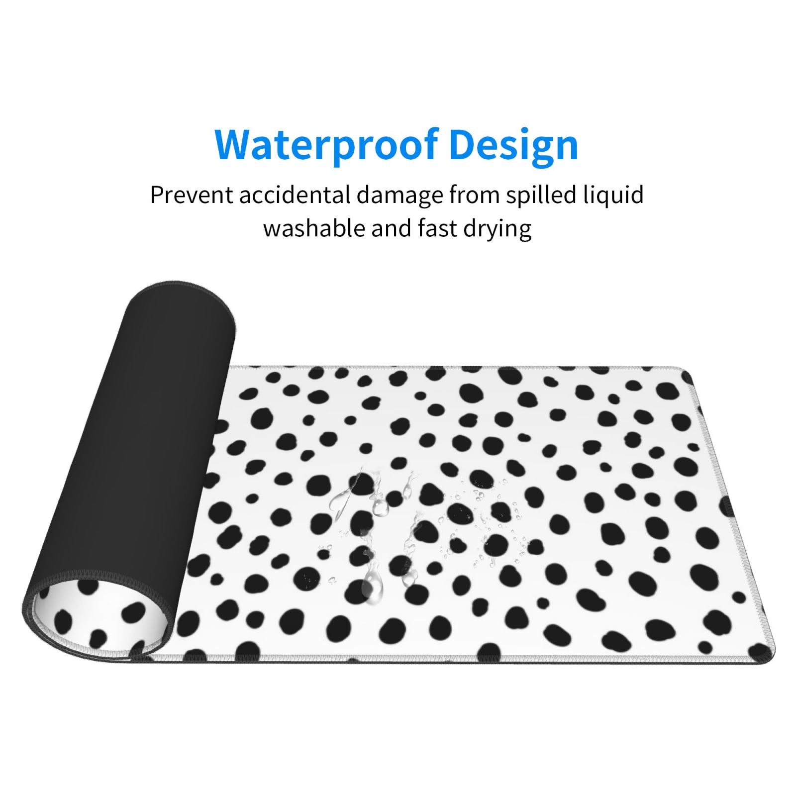 Boho Style Dot Pattern Large Mouse Desk Pad XL Mousepad