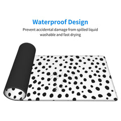 Boho Style Dot Pattern Large Mouse Desk Pad XL Mousepad