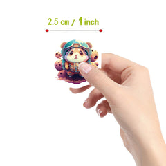 500pcs Hamster Cartoon Round Adhesive Stickers DIY Tape Decor Teens Adults Gift