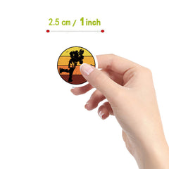 500pcs Sports Hockey Round Stickers 2.54cm Labels