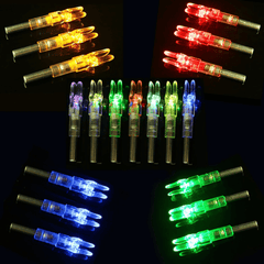 3pcs Lighted Bow LED Glowing Arrow Nock Tail for 6.2mm Arrow Shaft
