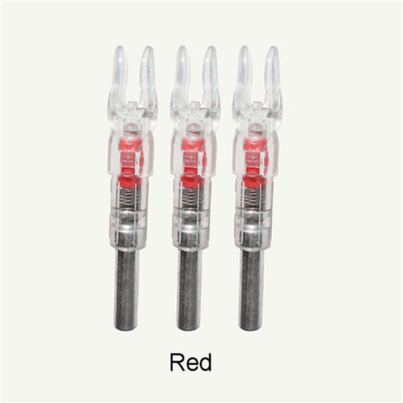 3pcs Lighted Bow LED Glowing Arrow Nock Tail for 6.2mm Arrow Shaft