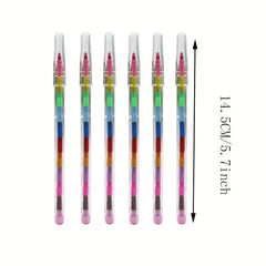 10pcs Building Blocks Crayons Round Painting Sticks Student Stationery